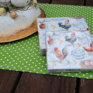 Servietten "Hühnerfarm"